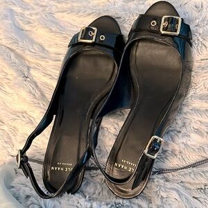 Cole Haan patent leather sling backs